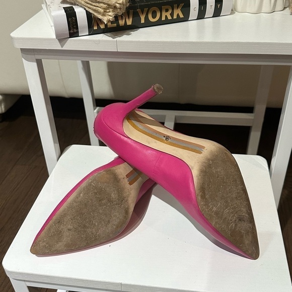 Sam Edelman Hazel Pink Peony Leather Pointed Pump 👠💋❤️ - Picture 12 of 12